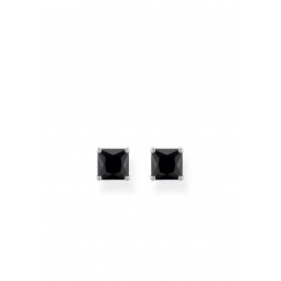 Pendientes Piedra Negra Plata