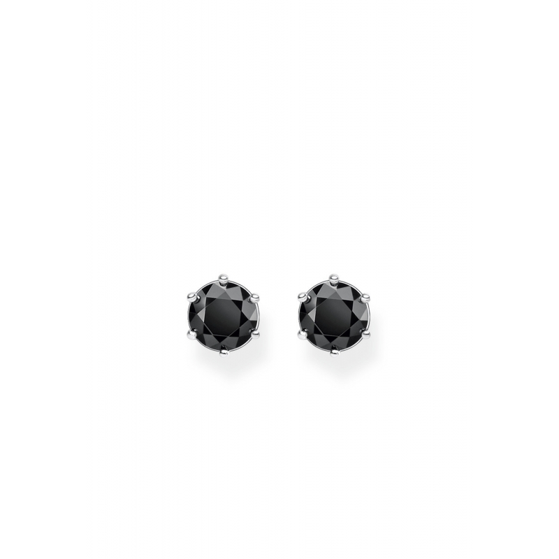 Ear Studs Black Stone