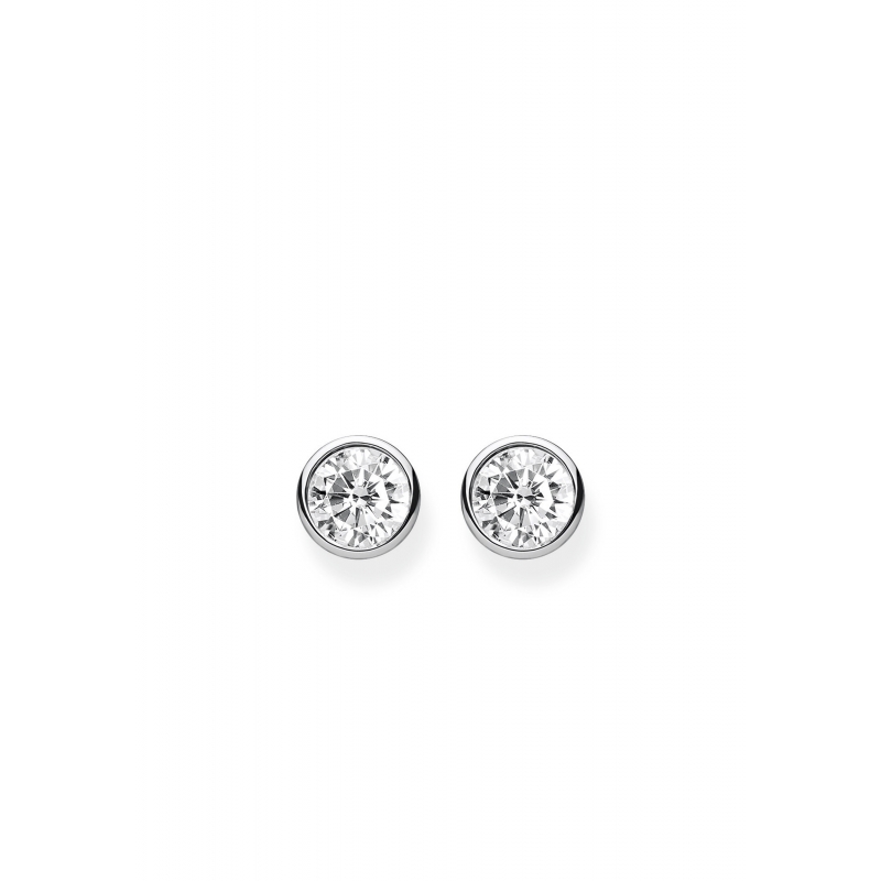 Ear Studs White Stone