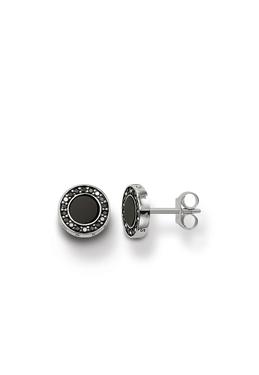 Boucles d'Oreilles Classiques Pavé Noir