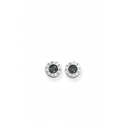 Boucles d'Oreilles Pavé Classique Noir