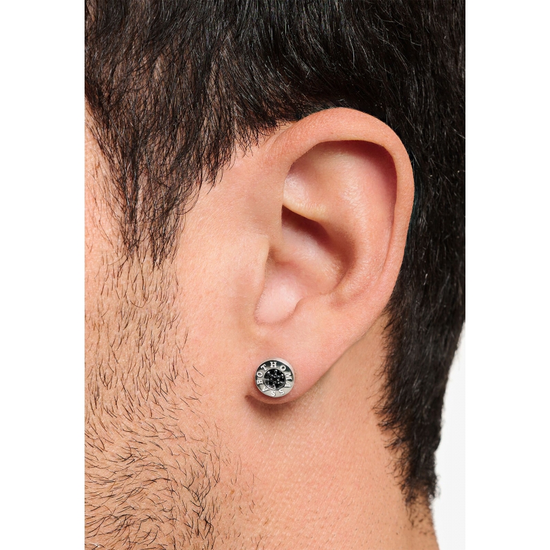 Ear Studs Classic Pavé Black