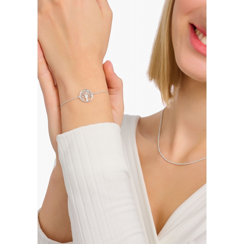 Pulsera Árbol del Amor Plata