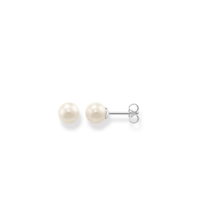 Ear Studs Pearl Silver