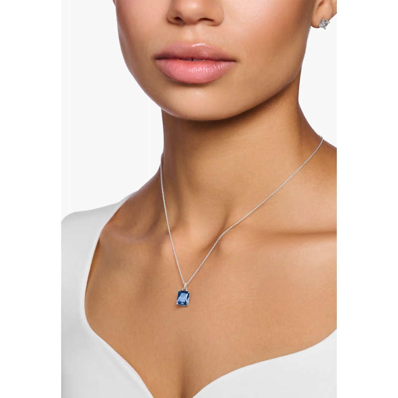 Collar Piedra Azul Plata