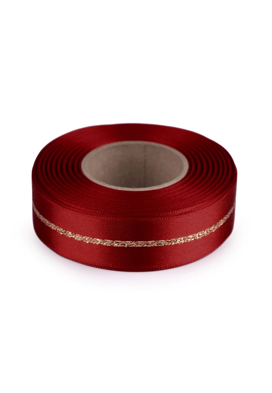 Atlasband mit Lurex beidseitig Breite 25 mm Weihnachten Atlasband mit Lurex beidseitig Breite 25 mm Weihnachten