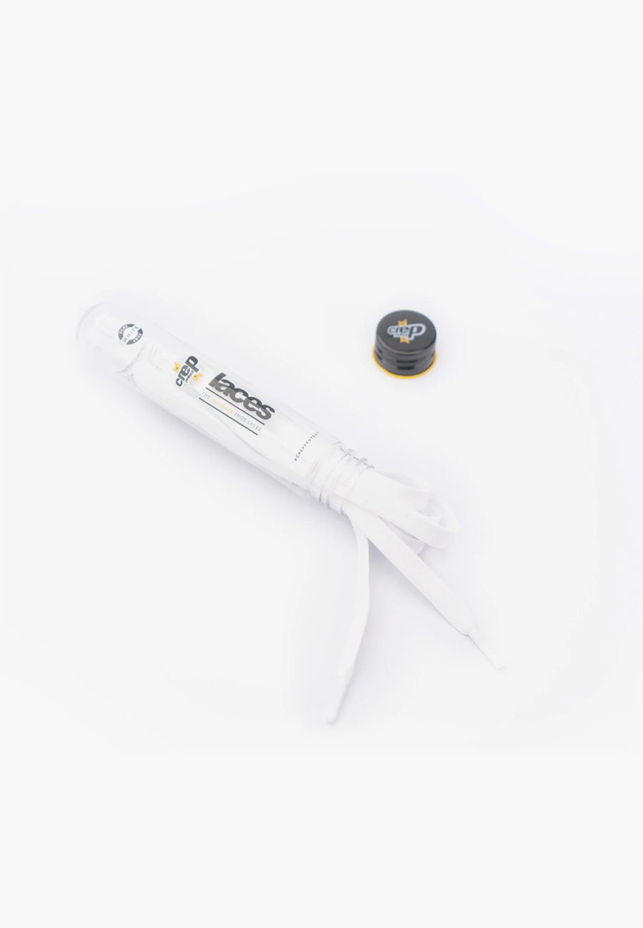 Crep Protect Laces White Flat