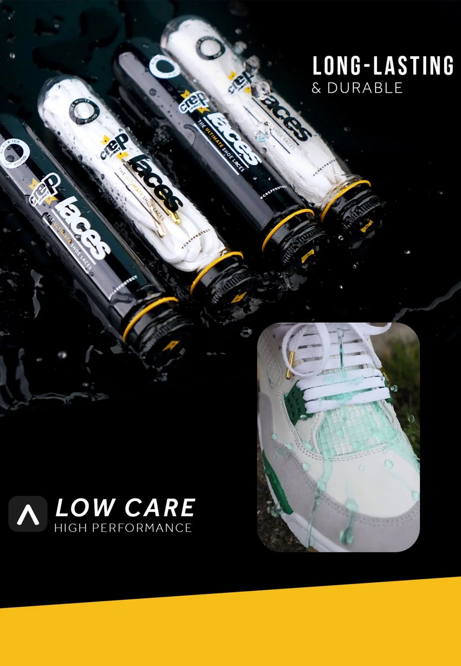 Crep Protect Laces White Flat