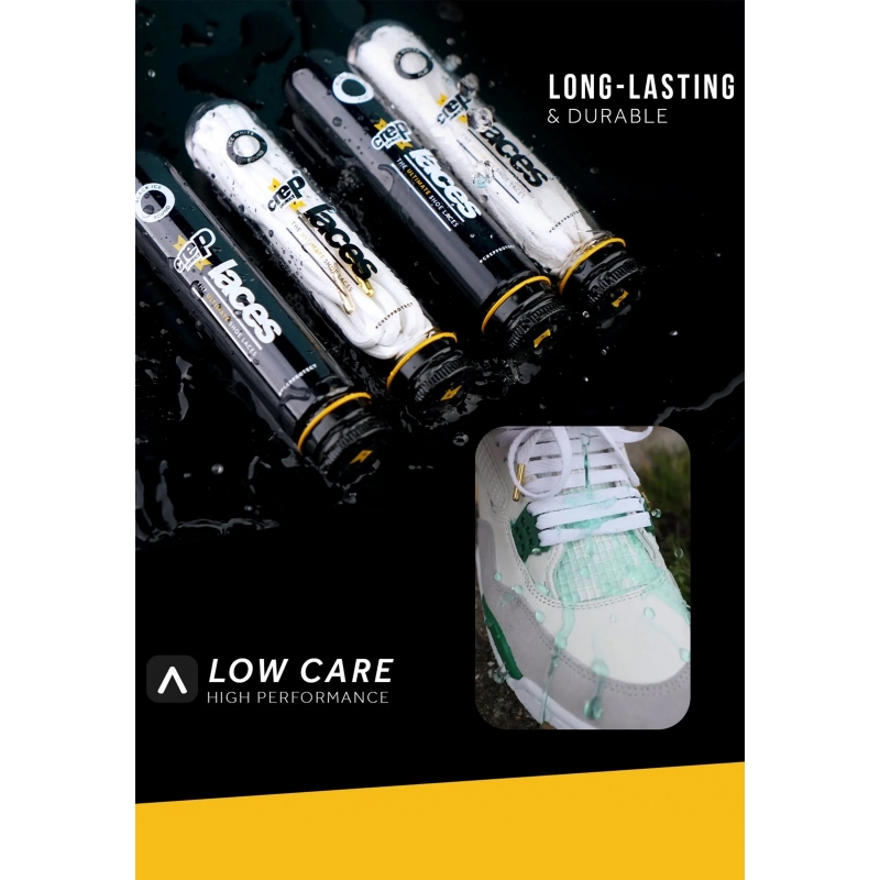 Crep Protect Laces White Flat