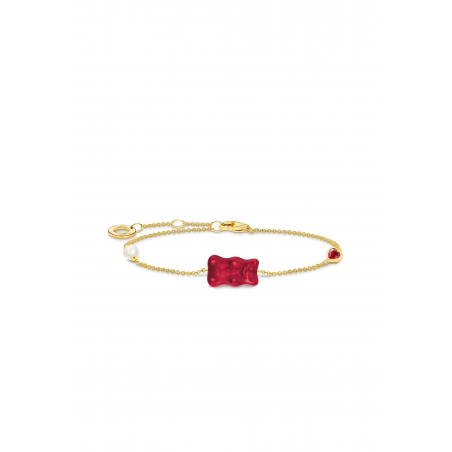 Bracelet HARIBO Ours d'or Rouge