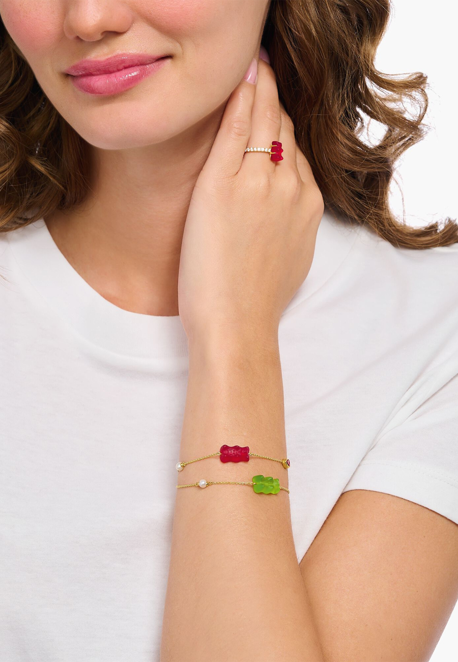 Pulsera HARIBO con Oso de Oro Rojo