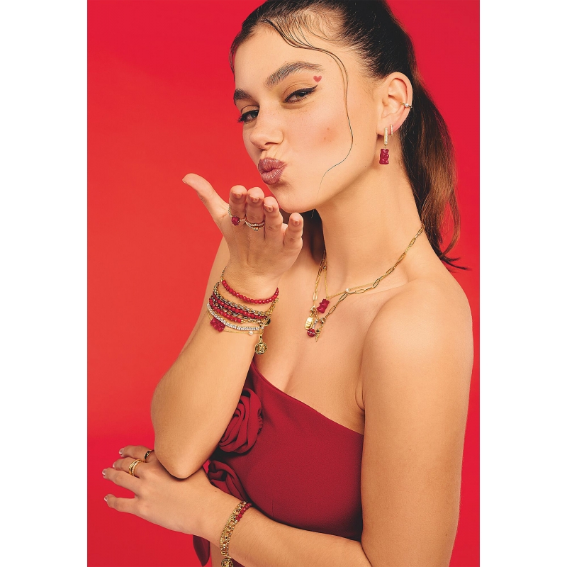 Bracelet HARIBO Ours d'or Rouge