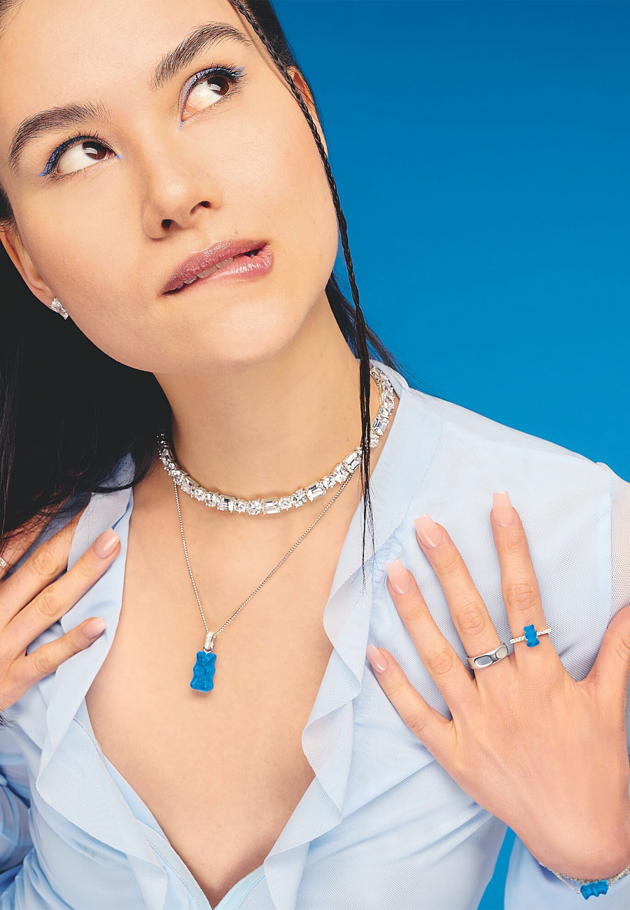 Anillo HARIBO Oso de Oro Azul