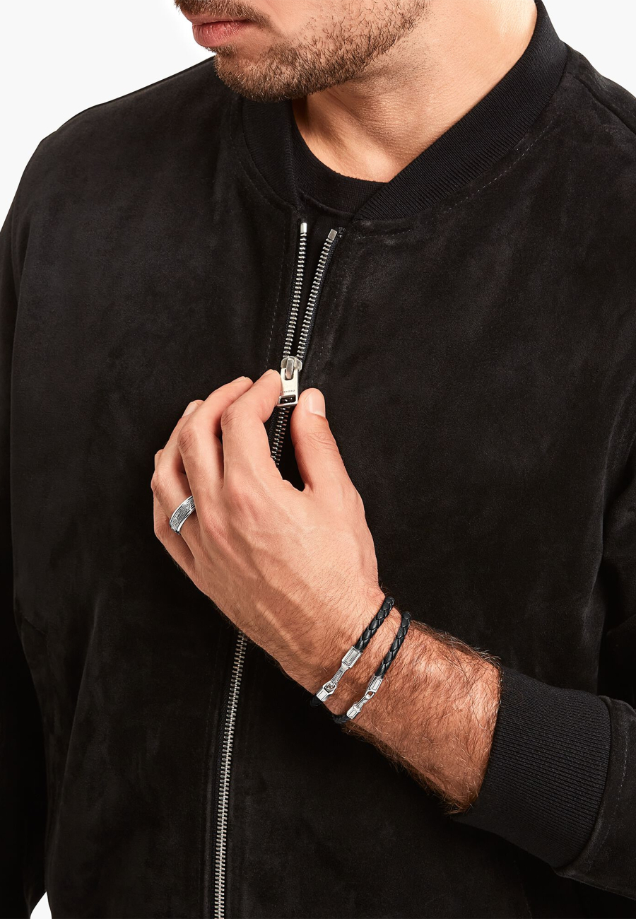 Armband Leder Schwarz