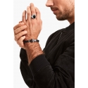 Bracelet Double Braided Leather Black