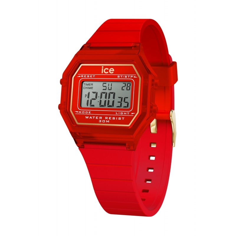Ice Digit Retro Red Passion Clear Small
