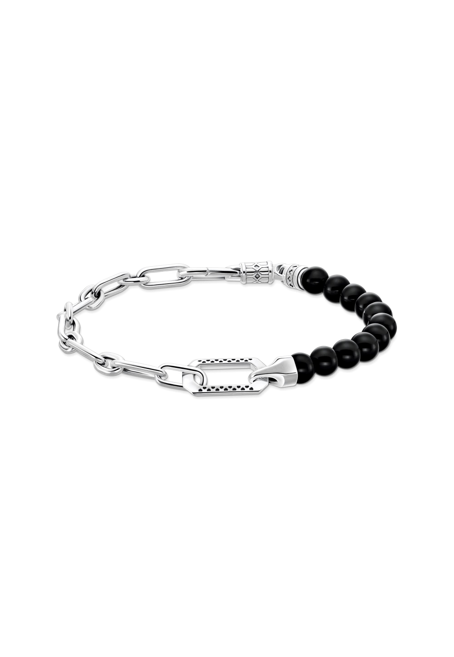 Bracelet Onyx noir Chaîne en argent