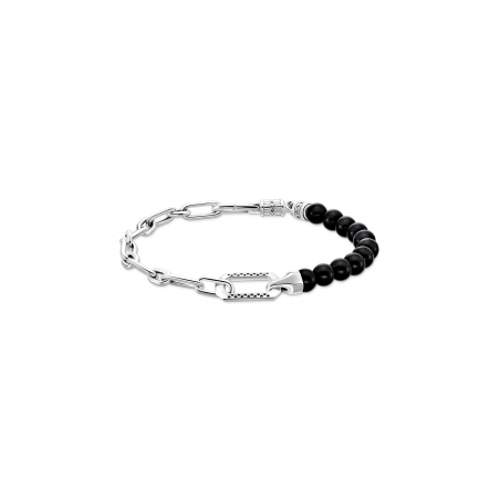 Bracelet Black Onyx Silver Chain
