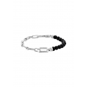 Bracelet Onyx noir Chaîne en argent