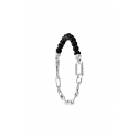 Pulsera Onyx Negro Cadena de Plata