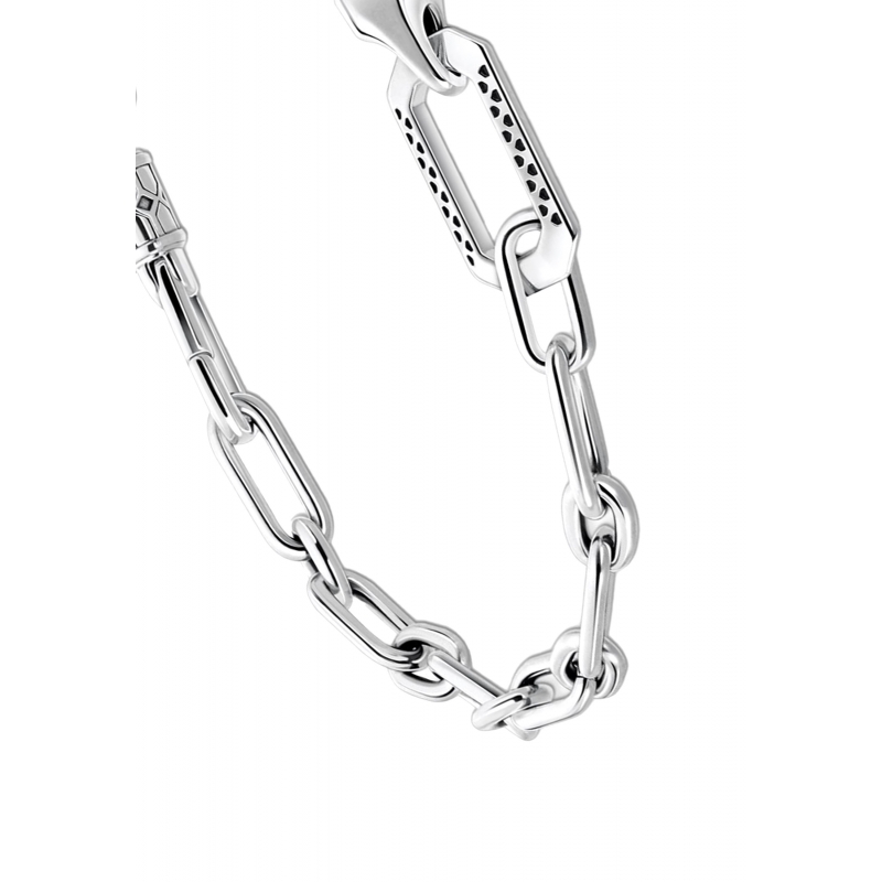 Pulsera Onyx Negro Cadena de Plata