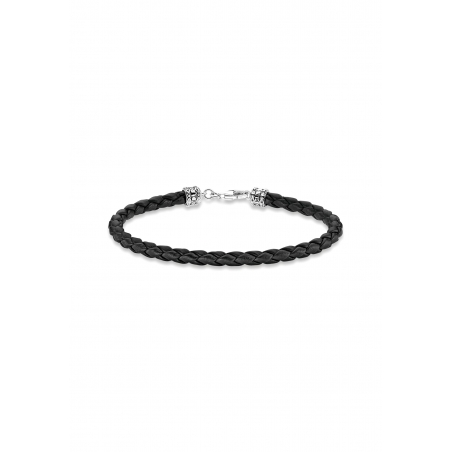Bracelet en Cuir Noir