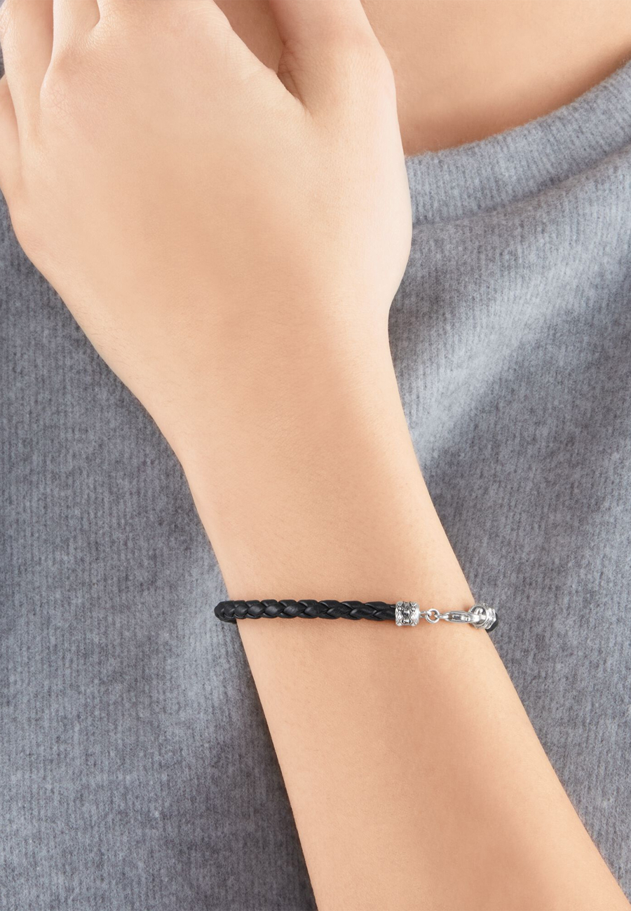 Bracelet en Cuir Noir