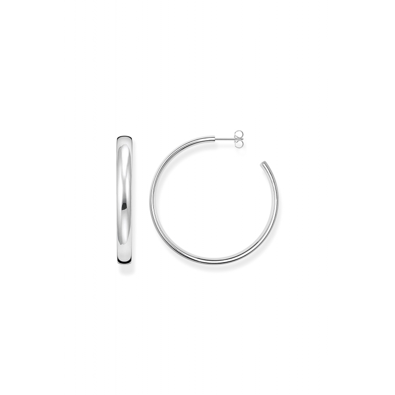 Pendientes de aro Gran Chunky Plata