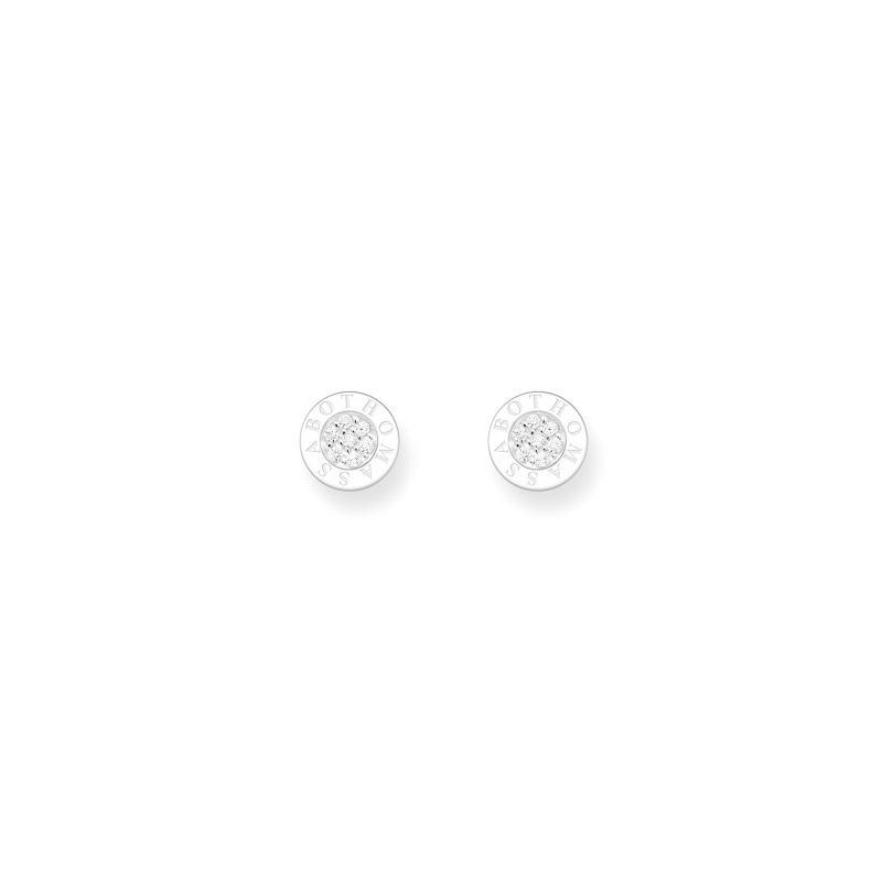 Ear Studs Classic Pavé White