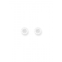 Ear Studs Classic Pavé White