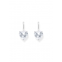 Earrings White Heart Zirconia