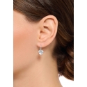 Earrings White Heart Zirconia