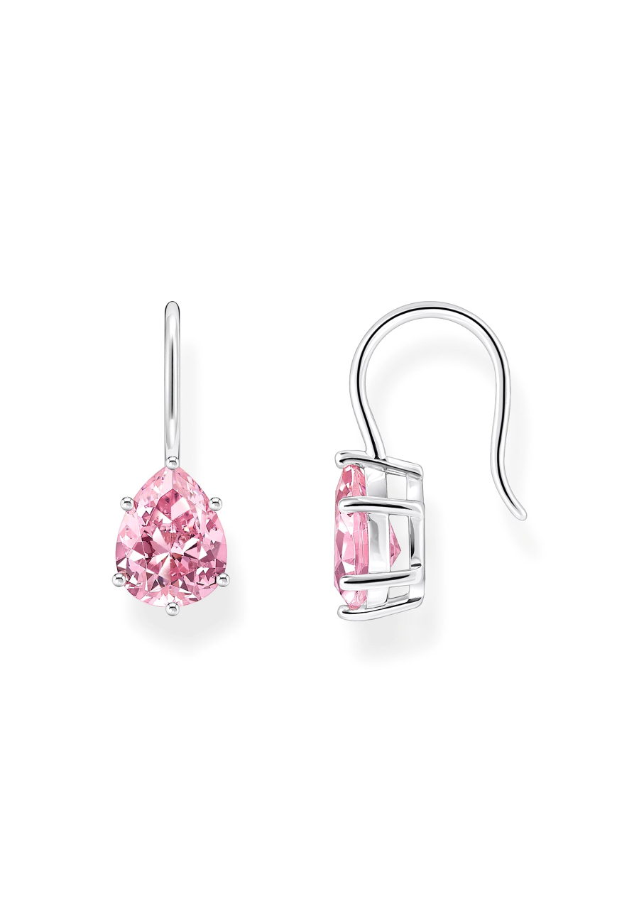 Earrings Pink Drop Zirconia