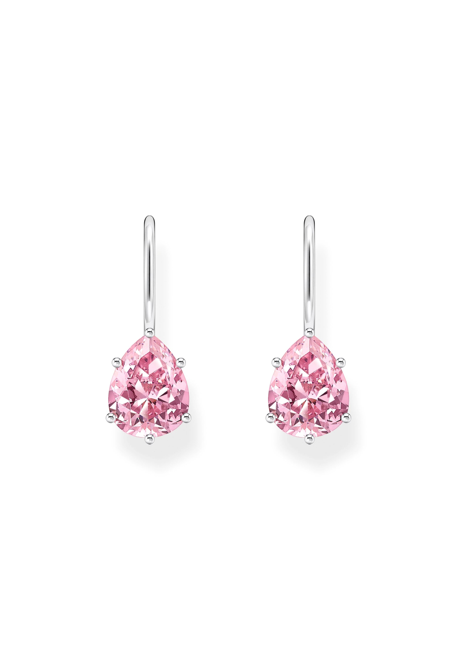 Earrings Pink Drop Zirconia