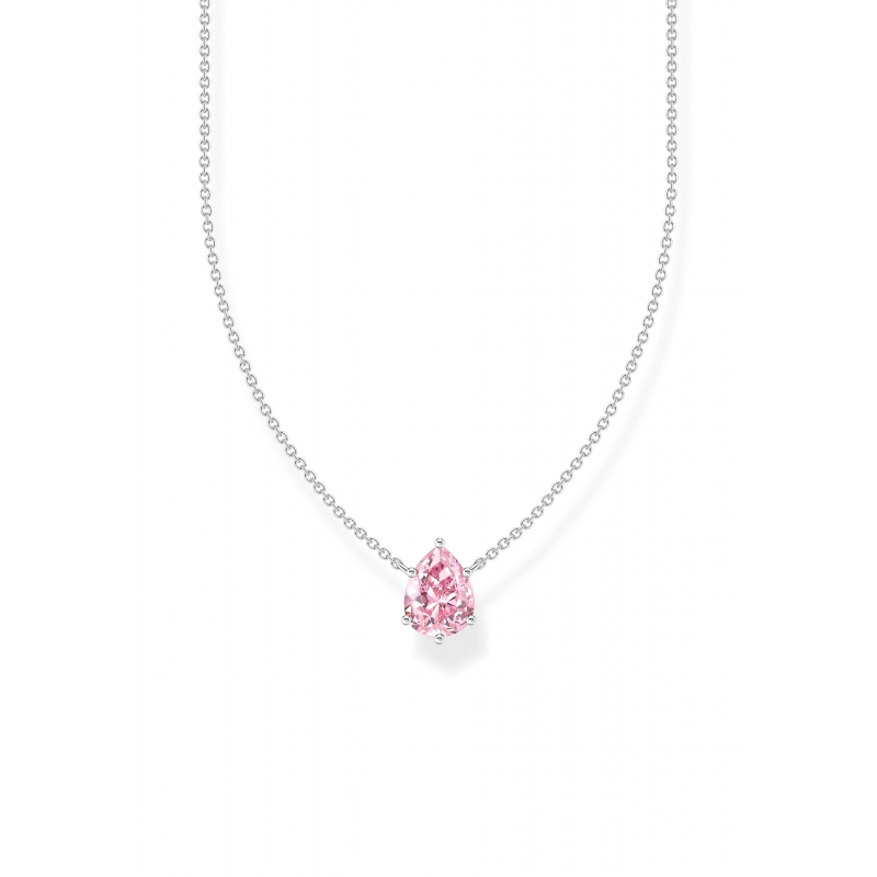 Collier Drop Rose Zirconia