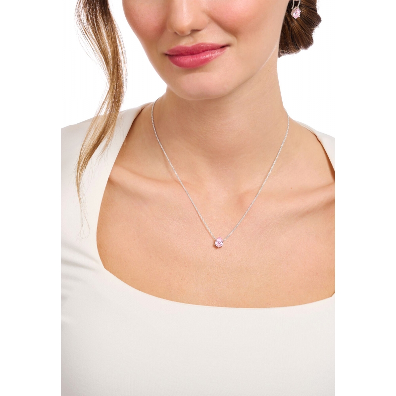 Collier Drop Rose Zirconia