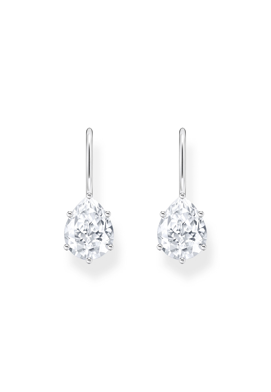 Boucles d'oreilles Goutte Blanc Zircone