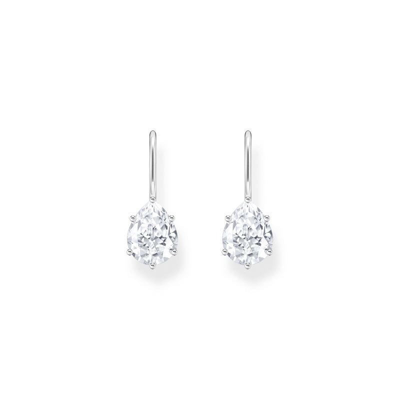 Earrings White Drop Zirconia