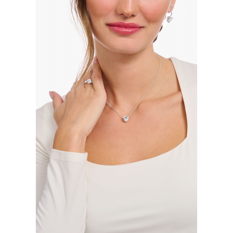 Collier Coeur Blanc Zirconia