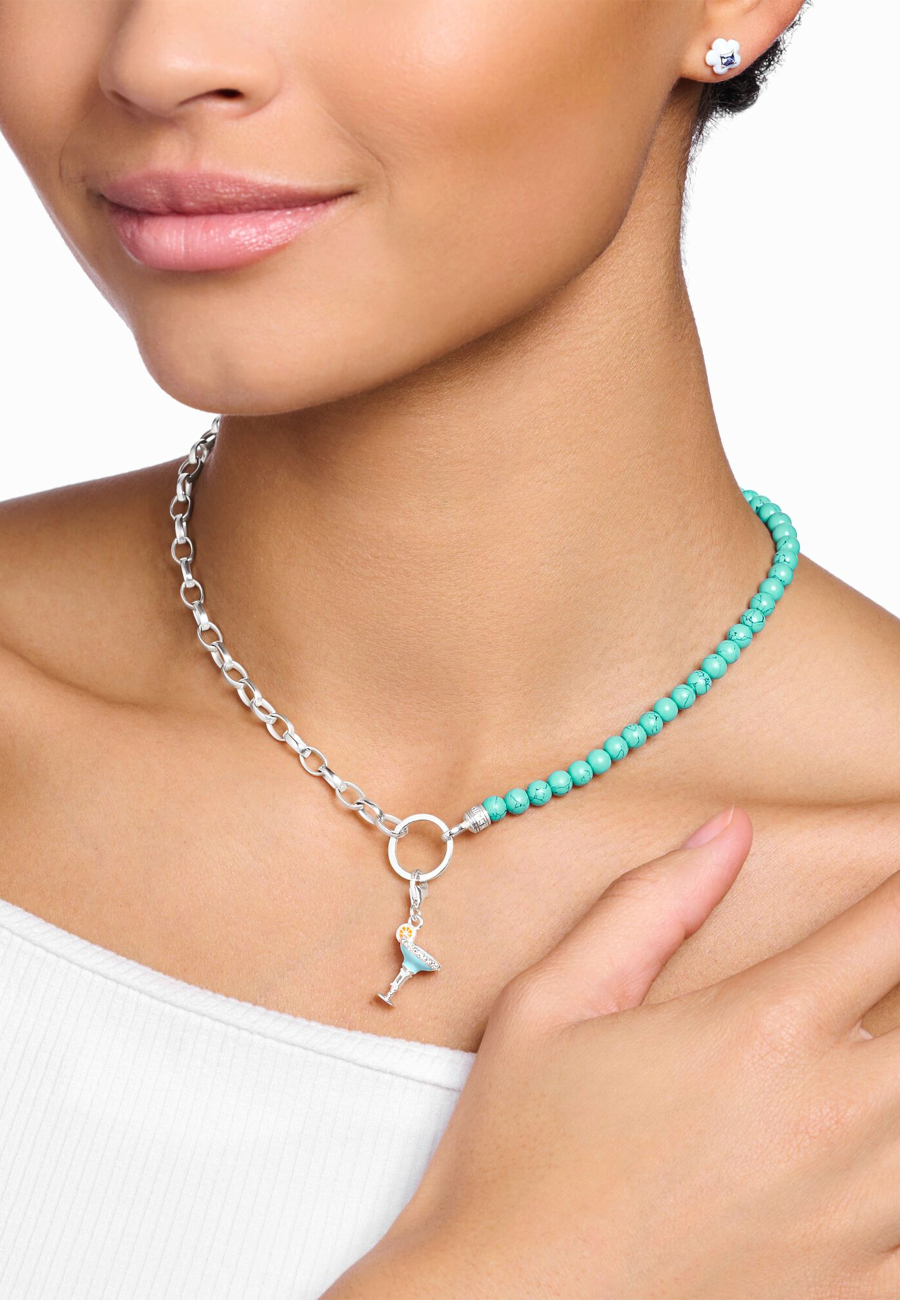 Colgante Charm Copa de Cóctel Azul