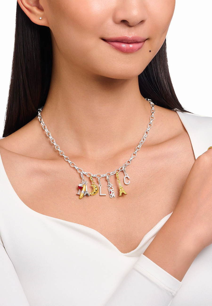 Colgante Charm KISS Blanco