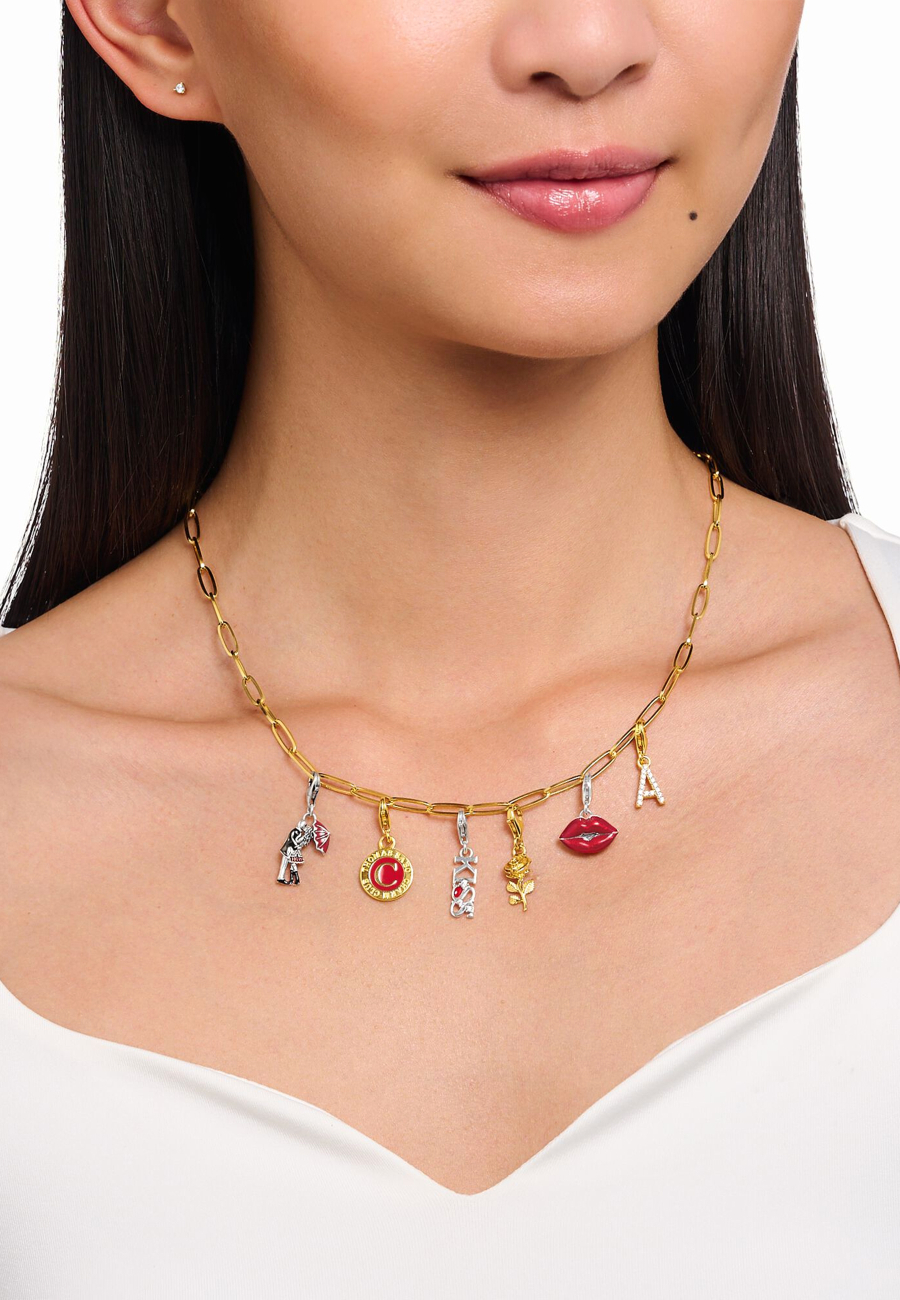 Charm Pendant KISS White