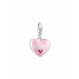 Colgante Charm Corazón Rosa