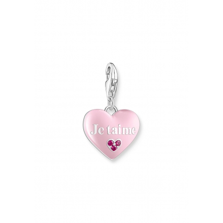 Colgante Charm Corazón Rosa