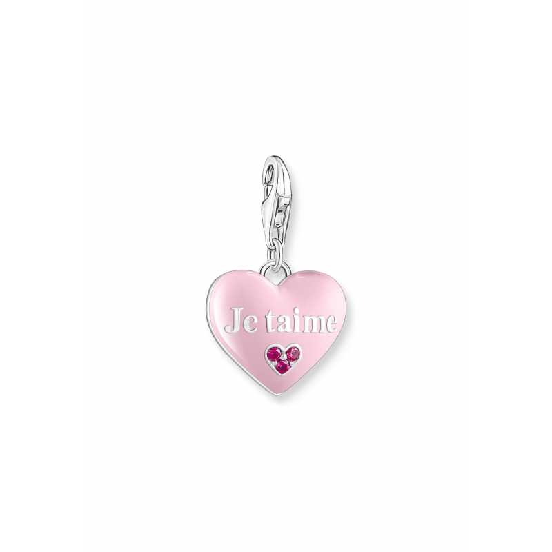 Colgante Charm Corazón Rosa
