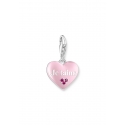 Colgante Charm Corazón Rosa