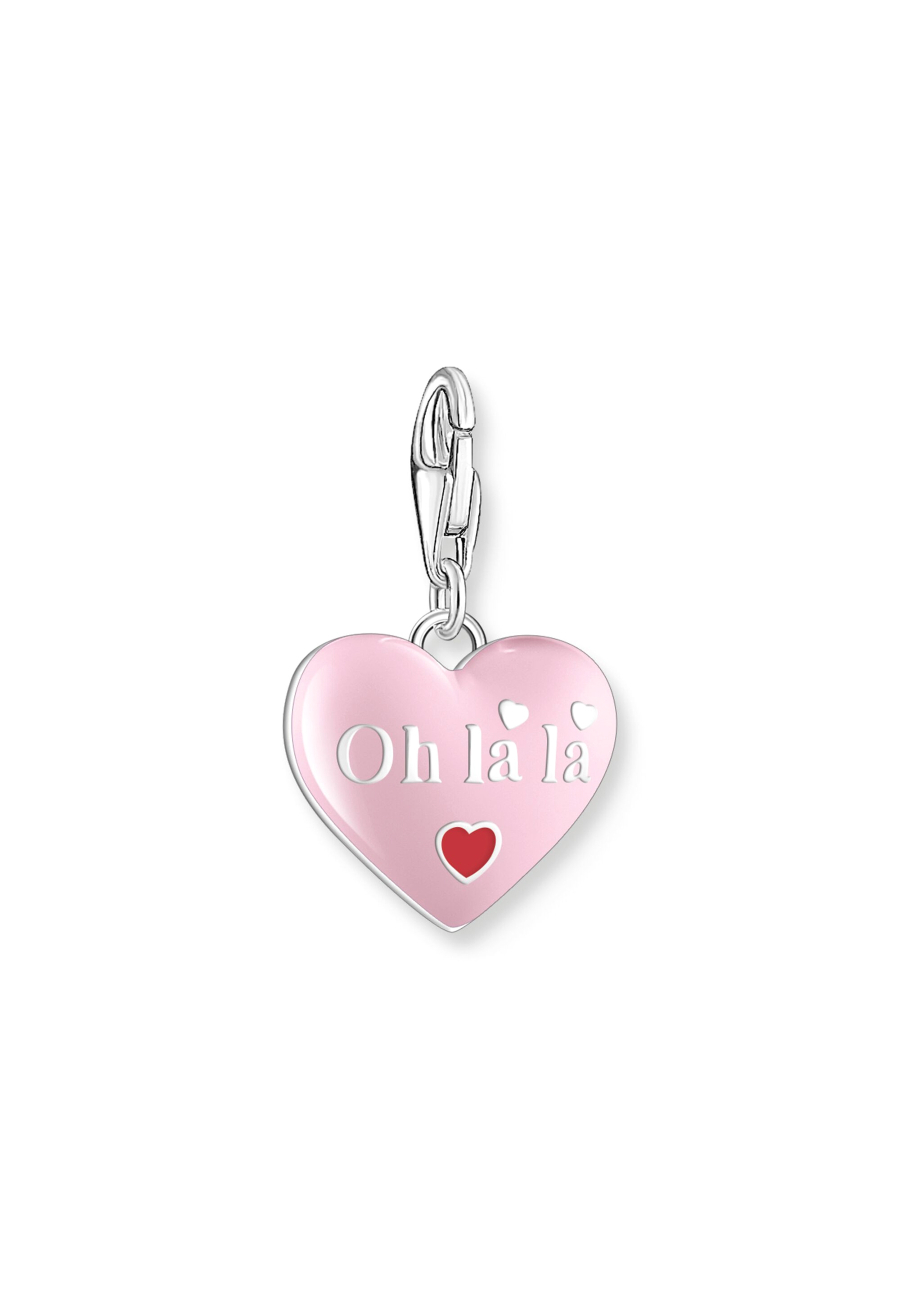 Pendentif à breloques Coeur rose