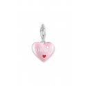 Colgante Charm Corazón Rosa