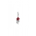 Pendentif Charm Rose rouge