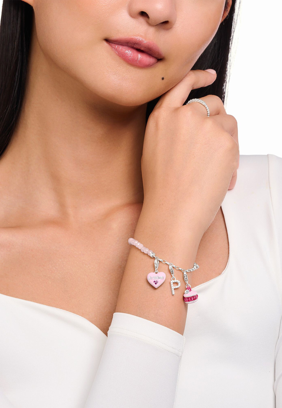 Colgante Charm Macaron Frambuesa Rosa